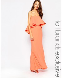 Оранжевое платье-макси от Jarlo