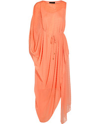 Оранжевое платье-макси от Saloni