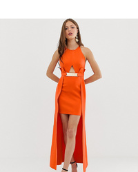 Оранжевое платье-миди от ASOS DESIGN
