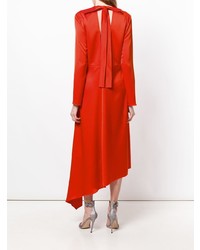 Оранжевое платье-миди от MSGM