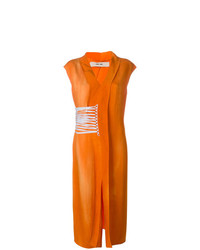 Оранжевое платье-миди от Damir Doma