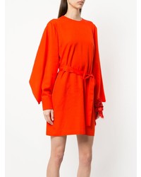 Оранжевое платье прямого кроя от Litkovskaya