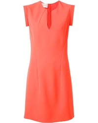 Оранжевое платье прямого кроя от Cédric Charlier