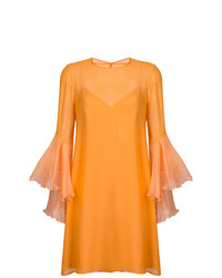 Оранжевое платье прямого кроя от Galvan