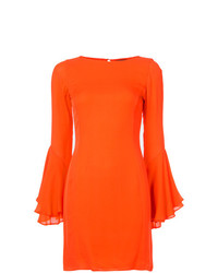 Оранжевое платье прямого кроя от Haney