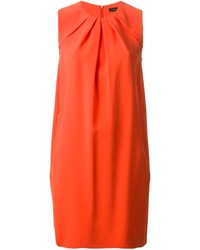 Оранжевое платье прямого кроя от Joseph