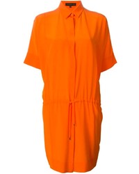 Оранжевое платье-рубашка от Barbara Bui
