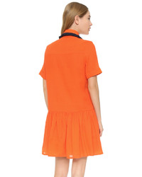Оранжевое платье-рубашка от House of Holland