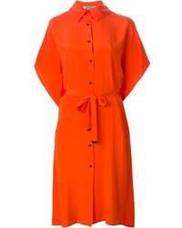 Оранжевое платье-рубашка от Kenzo