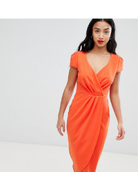 Оранжевое платье-футляр от City Goddess Petite