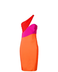 Оранжевое платье-футляр от Mugler