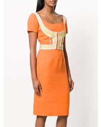 Оранжевое платье-футляр от William Vintage