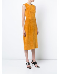 Оранжевое платье-футляр от Adam Lippes