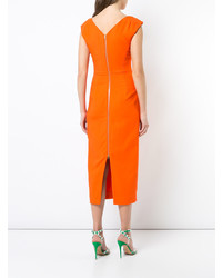 Оранжевое платье-футляр от Dvf Diane Von Furstenberg