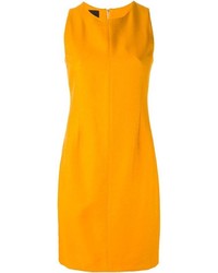 Оранжевое платье-футляр