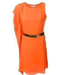 Оранжевое повседневное платье от Halston
