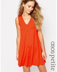 Оранжевое свободное платье