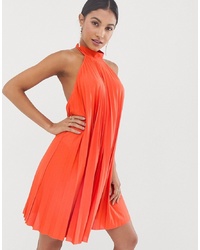 Оранжевое свободное платье от ASOS DESIGN