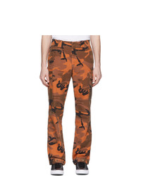 Оранжевые брюки карго с камуфляжным принтом от McQ Alexander McQueen