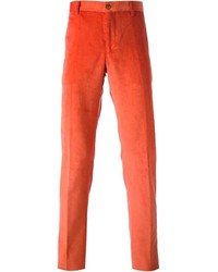 Оранжевые брюки чинос от Etro