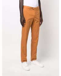 Оранжевые брюки чинос от Pt01