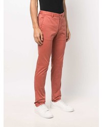 Оранжевые брюки чинос от Incotex