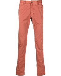 Оранжевые брюки чинос от Incotex