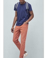 Оранжевые брюки чинос от Mango Man