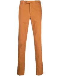 Оранжевые брюки чинос от Pt01