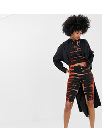 Оранжевые велосипедки c принтом тай-дай