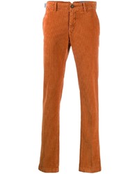 Оранжевые вельветовые брюки чинос от Jacob Cohen