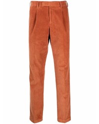 Оранжевые вельветовые брюки чинос от Pt01