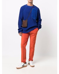 Оранжевые вельветовые брюки чинос от Paul Smith