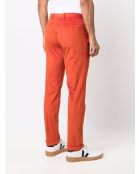 Оранжевые вельветовые брюки чинос от Paul Smith