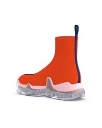 Мужские оранжевые высокие кеды от Swear