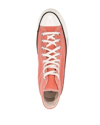 Мужские оранжевые высокие кеды от Converse