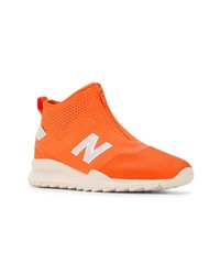 Мужские оранжевые высокие кеды от New Balance