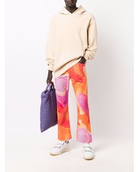 Мужские оранжевые джинсы с принтом от ERL