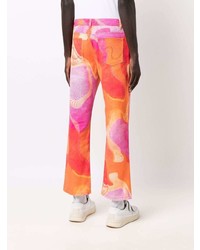 Мужские оранжевые джинсы с принтом от ERL