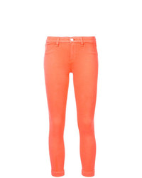 Оранжевые джинсы скинни от J Brand