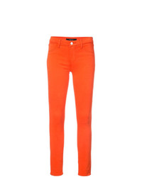 Оранжевые джинсы скинни от J Brand