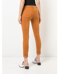 Оранжевые джинсы скинни от J Brand