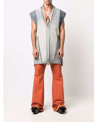 Мужские оранжевые джинсы от Rick Owens