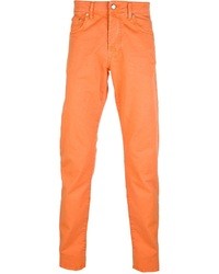 Мужские оранжевые джинсы от Pt01