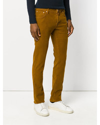 Мужские оранжевые джинсы от Jacob Cohen