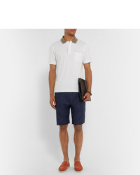 Мужские оранжевые замшевые лоферы от Loro Piana