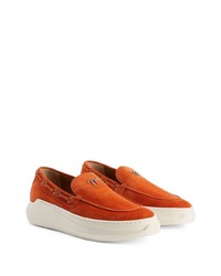 Оранжевые замшевые туфли дерби от Giuseppe Zanotti