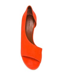 Оранжевые замшевые туфли от David Beauciel