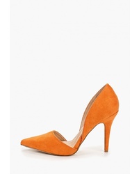 Оранжевые замшевые туфли от Chiara Foscari