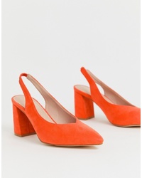 Оранжевые замшевые туфли от Glamorous